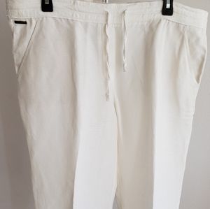Calvin Klein linen capri pants